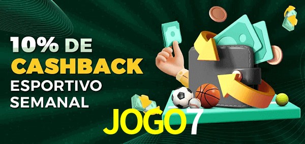 10% de bônus de cashback na JOGO7