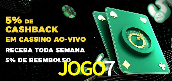 Promoções do cassino ao Vivo JOGO7